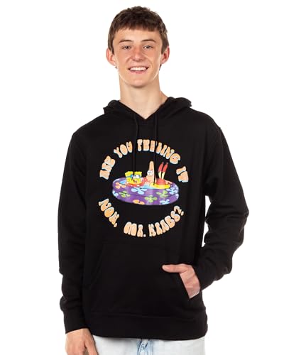Seven Times Six SpongeBob SquarePants Men's Are You Feeling It Now Adult Pullover Hoodie (Large)...