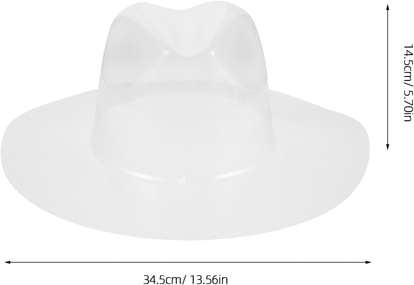 5PCS Clear Cowboy Hat Stand - Clear Plastic Hat Shaper Insert for Closet Trucks Store Showcase - Cowboy Fedora Shaper for Display, 7cm Brim