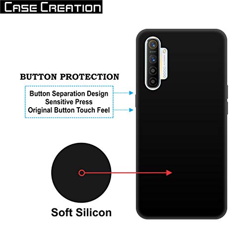 Image of Case Creation Compatible with Realme XT 2019 Back case, Realme XT Slim Flexible Smart Look case with 360 Camera All Angle Protection (Pure Black)