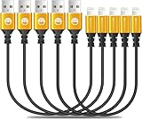 5Pack Short iPhone Charger Cable 1FT Lightning Cable 1 Foot Charging Station Portable Desktop Cord for iPhone 12 11 Pro X XS Max XR / 8/8 Plus / 7 Plus / 6 Plus / 5S / iPad/iPod and Power Bank, Gold