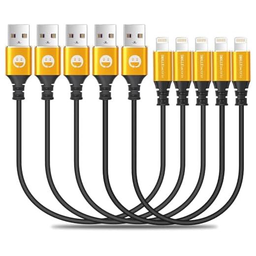 5Pack Short iPhone Charger Cable 1FT Lightning Cable 1 Foot Charging Station Portable Desktop Cord for iPhone 12 11 Pro X XS Max XR / 8/8 Plus / 7 Plus / 6 Plus / 5S / iPad/iPod and Power Bank, Gold