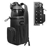 Magnetic Gym Bag for Men and Women, Magnetic Water Bottle Holder for Gym, Small Gym Bag, Gym Gifts for Women and Men (Black, <40 OZ)