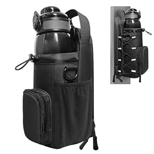 JACZZO Magnetic Gym Bag, Magnetic Water Bottle Holder & Small Gym Bag, Gym Gifts for Women and Men (Black, 