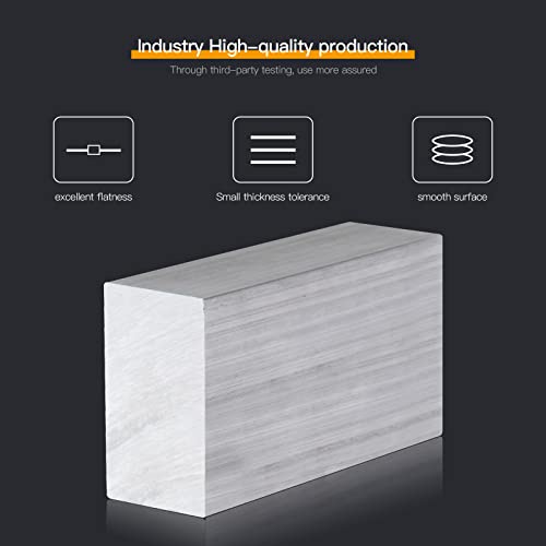 Image of 2 Pieces of 1 inchX2 inchSquare Aluminum BAR 4 inch Long +0 /-.05 inch 6061 General Purpose Plate,Solid New Mill Stock (2)