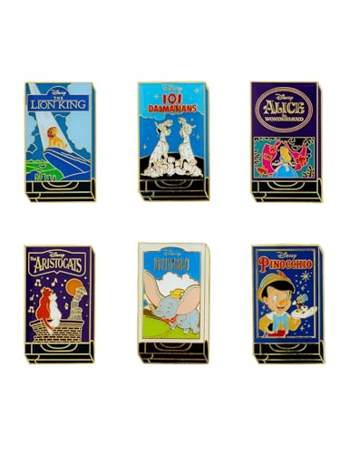 Loungefly - Disney Classic VHS Covers - Enamel Pin - 1 of 12 To Collect - Styles Vary - 101 Dalmatians - Blind Box - Pins de Esmalte - Broche Coleccionable - para Mochilas Y Bolsos - Idea de Regalo