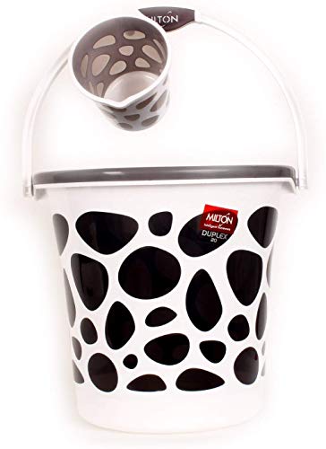 Image of Milton Bath Duplex Plastic Bucket with Mug (25 L, Grey)