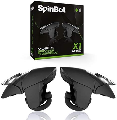 SpinBot Battlemods X1 | Mobile Gaming Triggers For Smartphone| For Bgmi/Free Fire Max/Cod Mobile- (Black)