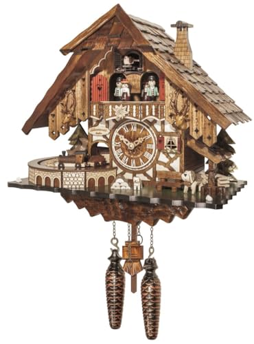 Engstler EN 48710 QMT Quartz Cuckoo Clock Black Forest House thumb #1