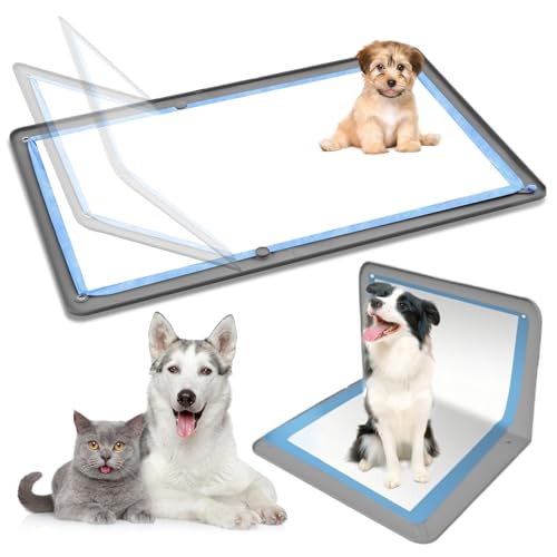 Supporto per tappetino da pipì per cani, 90 x 65 cm, in silicone, pieghevole, con 5 tappetini antiscivolo per addestramento per cuccioli, vasino, protezione per il pavimento, per piccoli animali