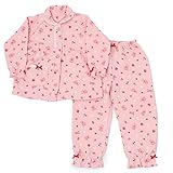 [マザーガーデン] くまちゃん キッズ 長袖 長ズボン キルティング パジャマ 110cm ピンク[ 上下セット ガールズ 女の子 あったか 秋 冬 春 前開き]