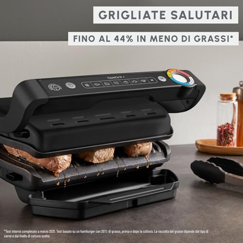 Grille électrique MOULINEX OptiGrill+ 6 programmes automatiques Plaques antiadhésives 1800 Watt - vue 6