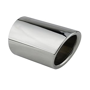 L&P A292 1 uitlaatklep eindpijp chroom rvs spiegel gepolijst compatibel met A1 8X A3 8P 8V Golf 6 VI 7 VII Polo 6R…