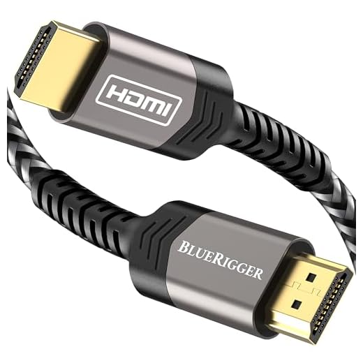 BlueRigger 4K HDMI Cable (10 Feet, Black,4K 60Hz, High Speed, Nylon Braided)