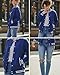 WINJEET Blue Varsity Bombers Jackets For Women - Fashion Baseball Jacket [104002005] Solid Royal Blue, XL