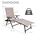 Kozyard Aluminum Outdoor Chaise Lounge Chair, Adjustable Reclining Patio Lounge with Drink Holder, Weather-Resistant Pool, Deck & Yard Recliner, Assemble-Free(2Pack, Beige)