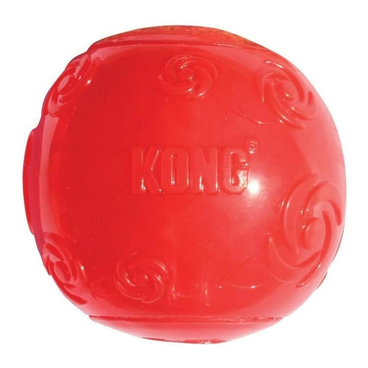 KONG Squeezz Ball Hundespielzeug, Größe XL, 8,9 cm Durchmesser, 3 Stück