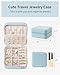 Vlando Travel Jewelry Case, Small Travel Jewelry Organizer Box for Girls Women - Blue