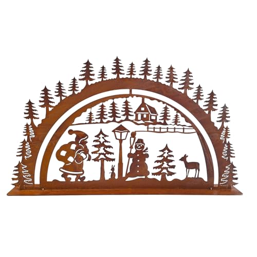 Bornhöft Edelrost Weihnachtliche Schwibbogen Dekoration,...