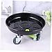 CKKNILV Plant Pallet with Castor Wheels,Universal Wheel Round Flower Pot Stand Heavy Duty Dolly Flower Pots Indoor Metal Tray Rolling Plant Caddy with Casters Moving Plant Pot Sa