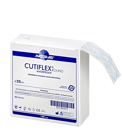Pansements ronds, transparents et imperméables, Master Aid Cutiflex round, 150 pièces
