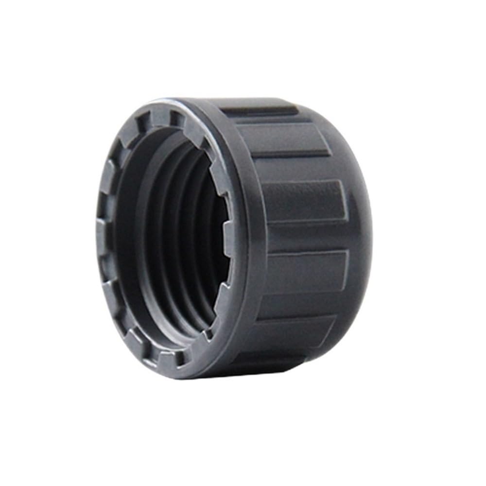 Threaded Pipe Connector PVC Threaded Pipe End Fitting, Female Cap 20mm 40mm 60mm, White Hand Screwed Connector 1pc(Grey,40mm)