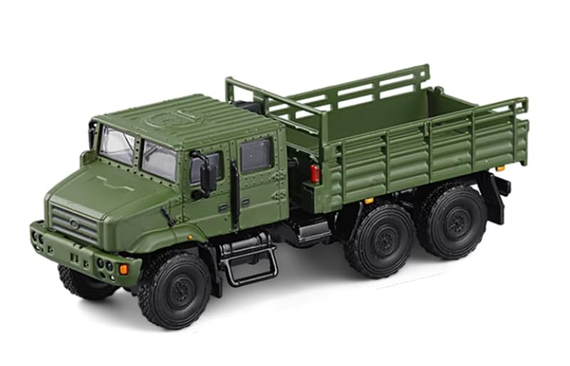 FloZfor JKM MV3 Six Wheel 6X6 Military Transport Truck Military Green 1:64 Tank Pre-built Model