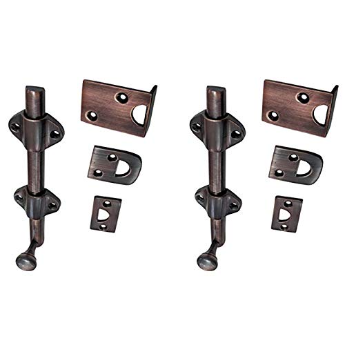 Adonai Hardware 6" Dekar Brass Surface Bolt (Supplied as 2 Pieces per Pack) - Oil Rubbed Bronze