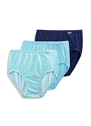 Jockey Women's Underwear Elance Brief - 3 Pack, Mystical Pool Flutter, 6