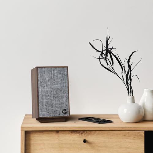 Image of Klipsch ProMedia Heritage 2.1 Multimedia Mid Century Modern Desktop Computer Speaker Monitors with 8 inch Subwoofer - Walnut