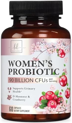 Probiotics for Women Pills with Cranberry - 16 Premium Strains for Vaginal PH Balance, Digestive Health, Immune Support - 90 Billion CFU, Women's Probiotic Supplement for Feminine Health, 60 Capsules