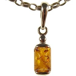 Dijes De Ambar Para Hombre Colgante de plata de ley 925 con ambar del Baltico joyeria (sin cadena)