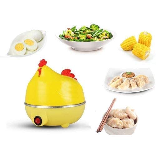 جهاز سلق بيض شكل فرخة سعة 7 بيضات في 10 دقائق بقدرة 350 وات من لينجروي، لون أصفر، موديل wtr-601