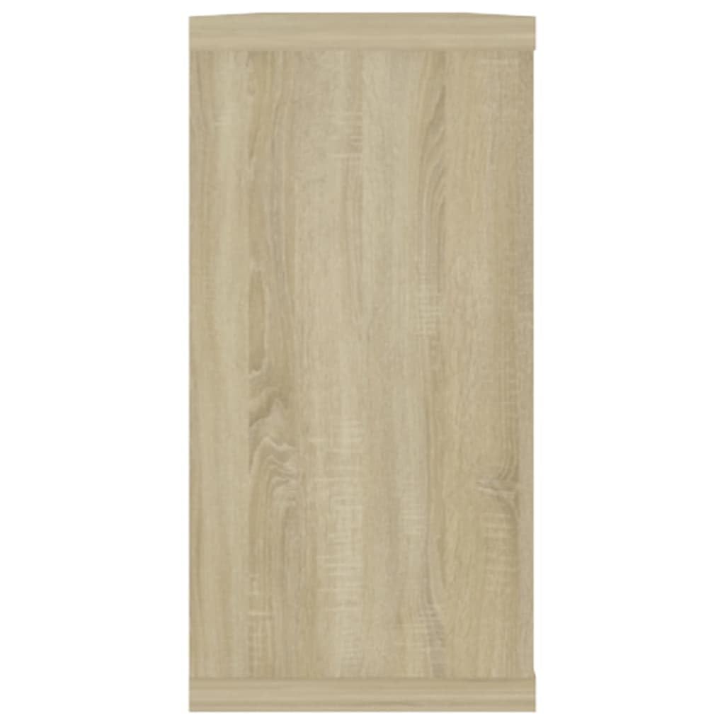 Regały w kształcie kostki, 2 szt. dąb sonoma 100 x 15 x 30 cm, materiał drewnopochodny, nowoczesny zestaw regałów ściennych, półki wiszące na książki, płyty CD, dekoracja, uniwersalny montaż