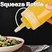 12 Pack 8 oz Plastic Squeeze Bottles Multipurpose Squirt Bottles for Ketchup,Condiments,BBQ Sauce,Dressing,Barbecue,Grilling,Crafts,Syrup and More