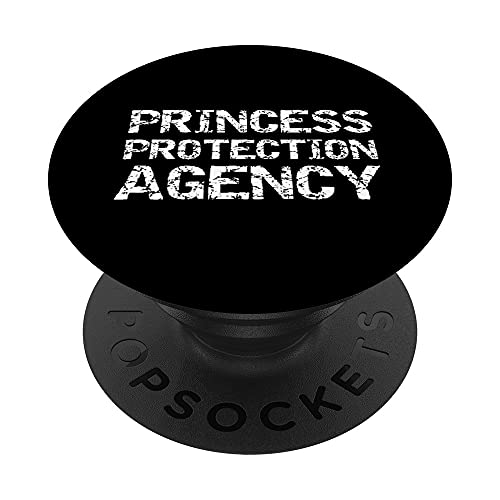 Girl Dad Quote Distressed Gift Princess Protection Agency PopSockets PopGrip Intercambiable