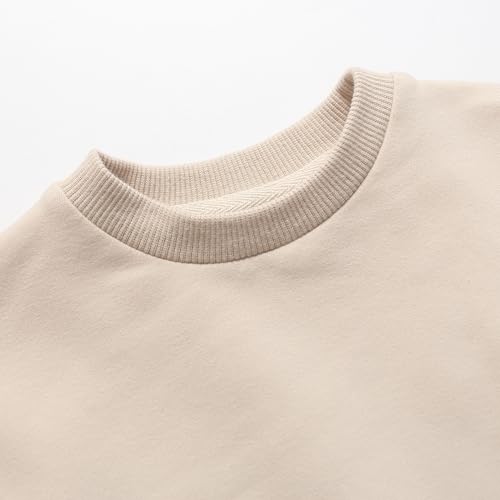 Bafeicao Baby Boy Girl Sweatshirt Romper Organic Cotton Solid Color Long Sleeve Bubble Romper Oversized Warm Fall Winter2