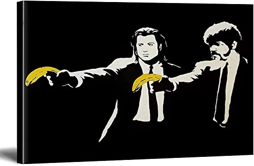 BOHU ARTS Banksy Wall Art Pulp Fiction Banana Banksy Graffiti
