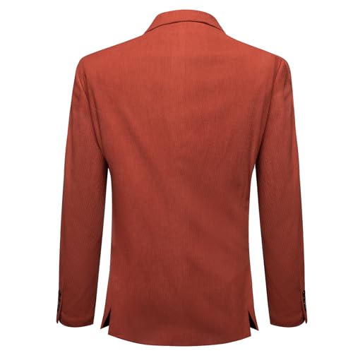 Image of Barry.Wang Men's Vintage Corduroy Blazer Jackets Business Casual Sport Coat | 2 Button,Notch Lapel,Patch Front Pockets,Regular Fit,Daily Wear,Office,Country Western Style,Church Gathering,Homecoming
