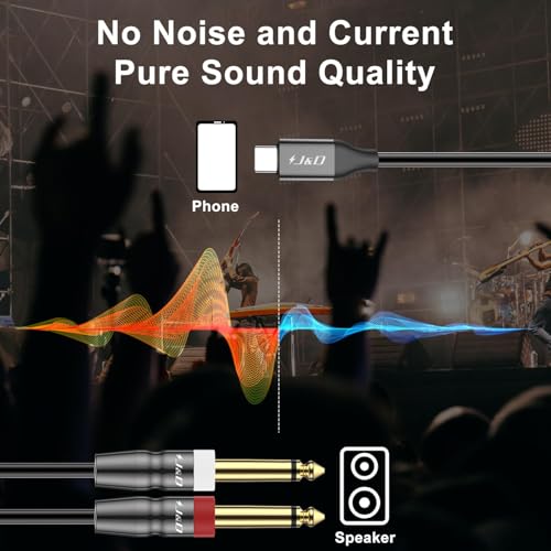Câble USB C vers double 6,35 mm pour diffuser la musique du Galaxy S25