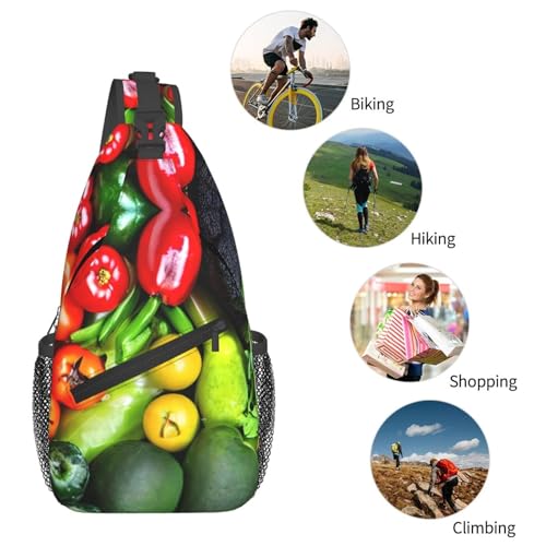Mochila tipo bandolera urbana negra para senderismo miniatura 6