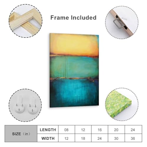 Toile abstraite Mark Rothko Baie d'émeraudes I tableau décoration murale encadré