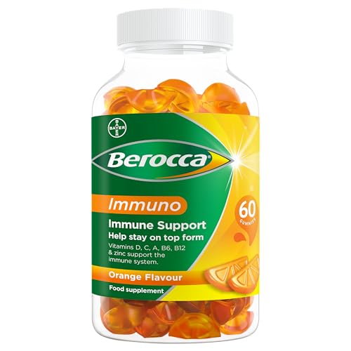 Berocca Immuno Multivitamin Gummies, 60 Gummies, Orange Flavour