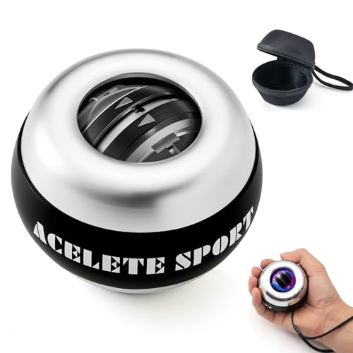 ACELETE Metal Gyro Ball Wrist Exerciser Torque Ball Forearm Strengthener for Stronger Wrist Bones and Muscle
