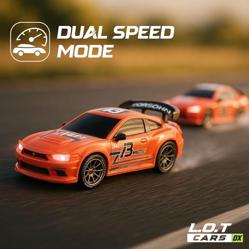 Image of Flare Remote Control Car | 20Kmph, 2.4Ghz | Rc Drifting Car, Rc Car, Valentine Gift, 4 Wheel Drive, Boost Mode, Long Range Remote, Hard Plastic Top with LED Head Light (Track Pink)