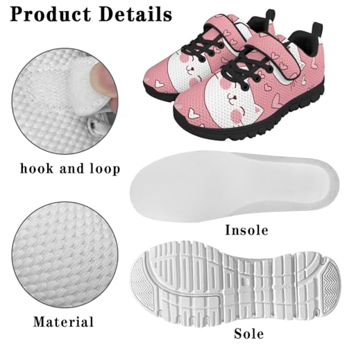 MARSVOVO Shoes for Girls Trendy Lightweight Soft Mesh Breathable Outdoor Athletic Running Walking Single Buckle Sneakers2
