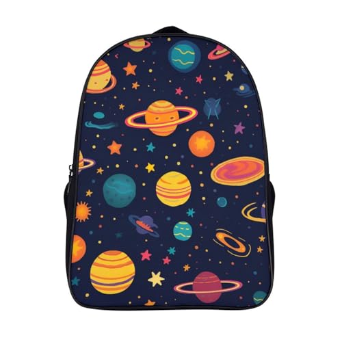 Regalos para niñas y niños: mochila infantil Cartoon Planet impermeable de gran capacidad