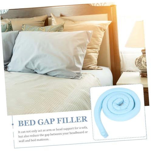 Almohada cuña para cabecero de cama azul relleno de espacio de colchón 6