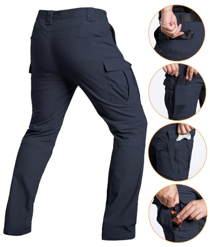 NAVEKULL Men's Flex Tactical Pants Cotton Stretch Work Cargo Pants Lightweight EDC Outdoor Hiking Trousers2