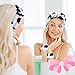 Spa Headband for Face Wash Headband and Matching Wristbands, Makeup Headband for Washing Face, Kids Soft Facial Makeup Head Band, Shower Skin Care Girl Hair Sleepover Party Supplies (Cow Pattern)