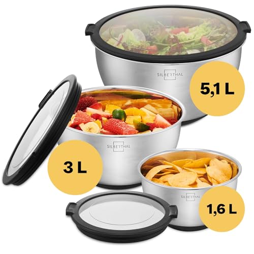 Lot De 3 Bols En Acier Inox Pampered Chef - 8, 16, 24 Tasses - Sans Couvercles